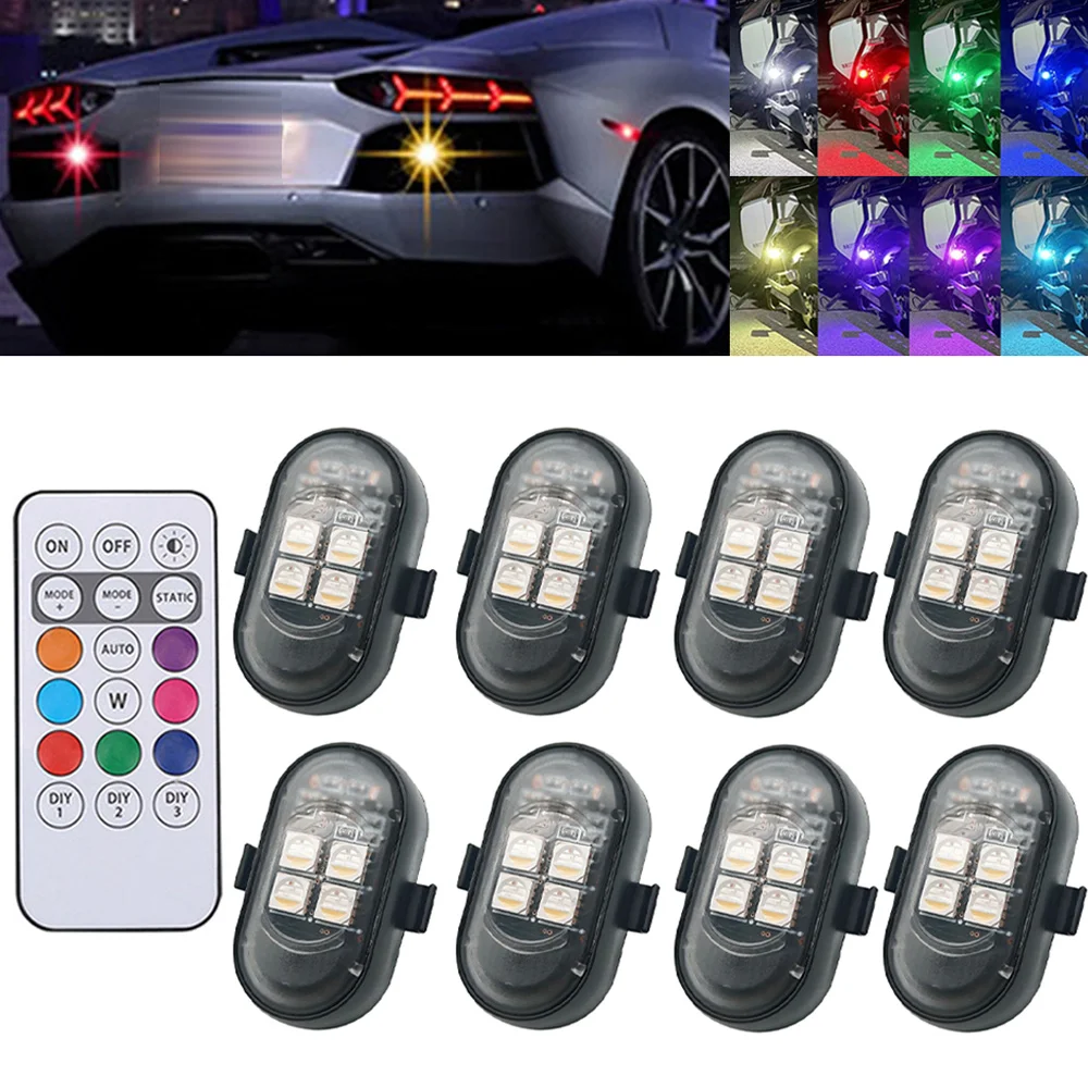 1-8PCS USB Rechargeable Waterp – Drone Strobe Light Bewertung und Preis