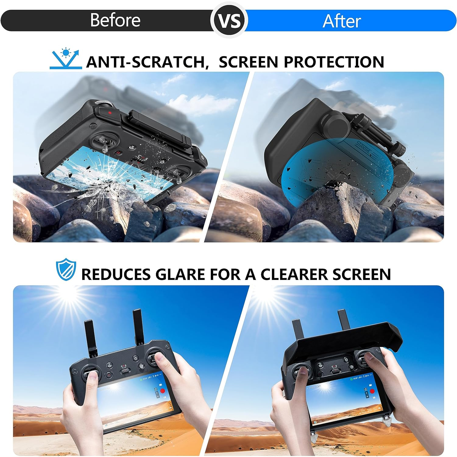 2-in-1 Sun Hood & Joystick Cov – Drone Joystick Cover Bewertung und Preis