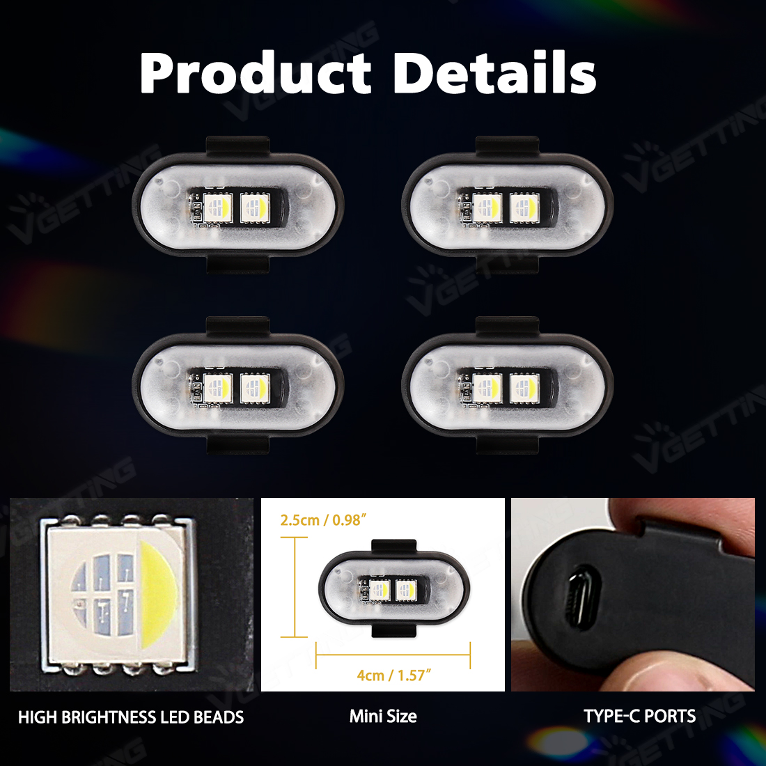 4Pcs Mini Drone Strobe Light 8 – Drone Strobe Light Bewertung und Preis