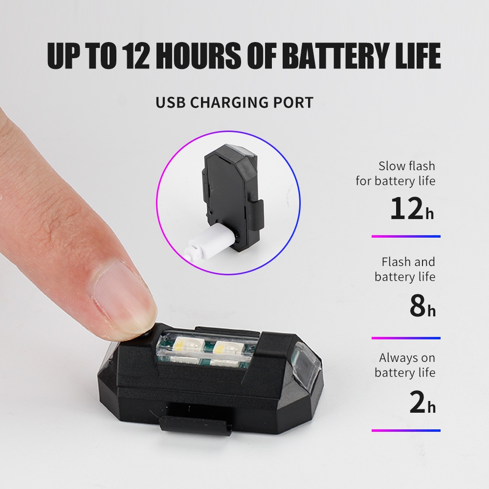 1PC 7 Color Mini USB Charging  – Drone Strobe Light Bewertung und Preis